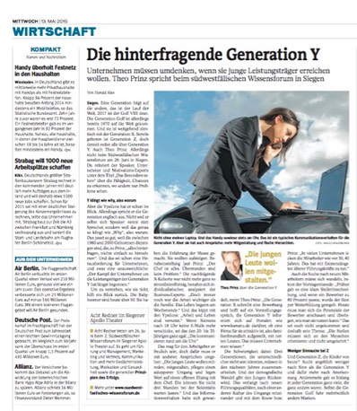 Bild zum Presseinterview Die hinterfragende Generation Y